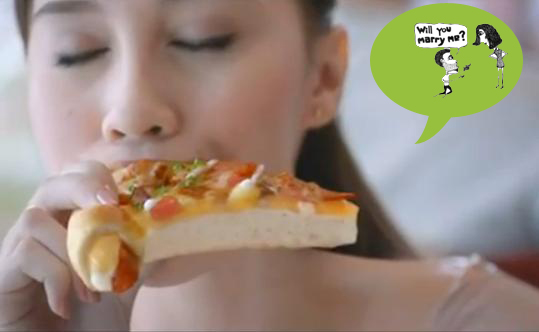 Eating Super Pan Pizza